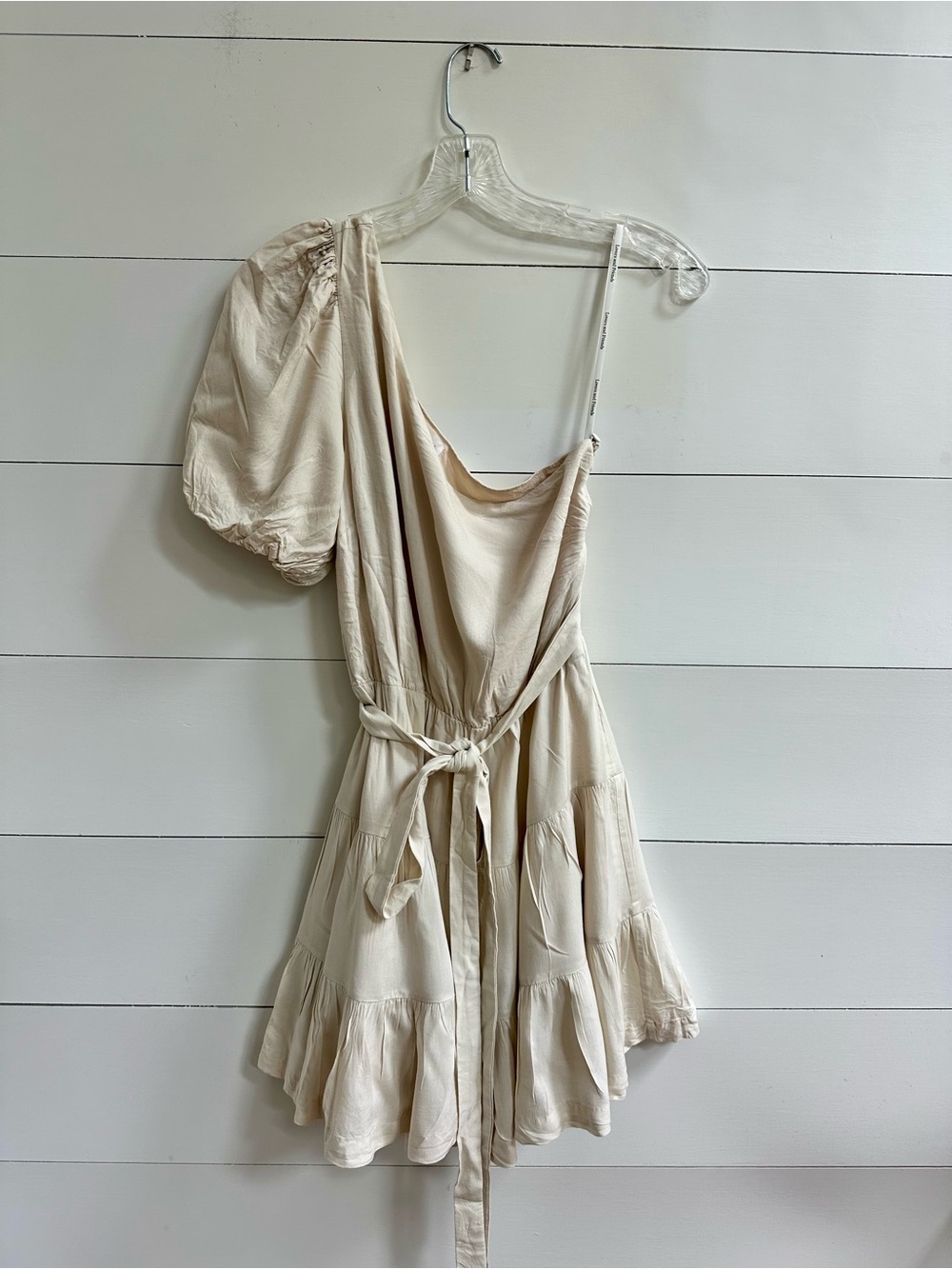 Lovers + Friends Linen Blend One Shoulder Mini Dress